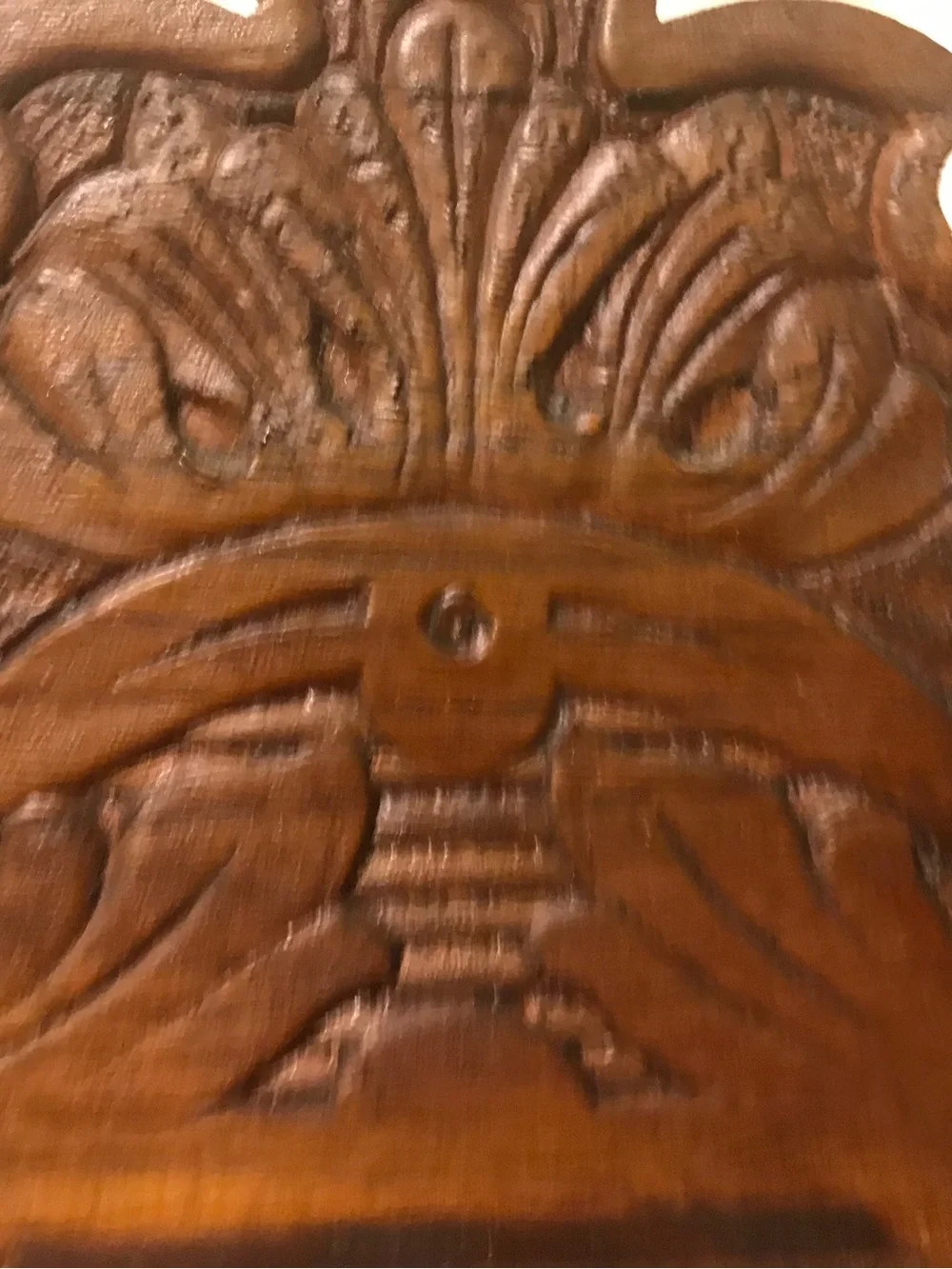 Antique-Style Ornate Wooden Wall Clock - Brown